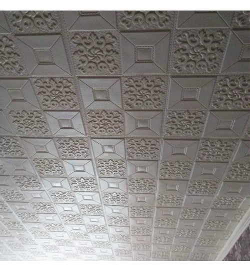 Самоклеюча 3D панель біла орнамент 700x700x4мм (114-4) Самоклеюча 3D панель біла орнамент 700x700x4мм (114-4)