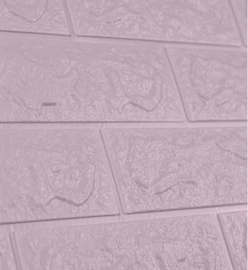 Самоклеющаяся декоративная 3D панель под светло-фиолетовый кирпич 4 мм